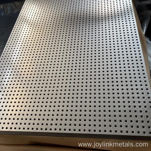 Square hole perforated metal